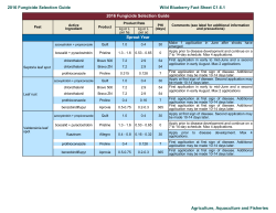 2016 Fungicide Selection Guide