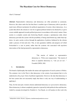 The Hayekian Case for Direct Democracy