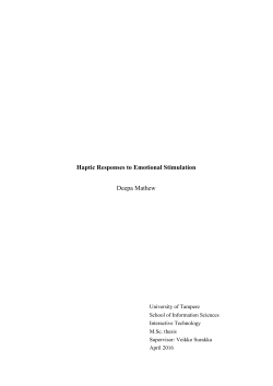 Haptic Responses to Emotional Stimulation