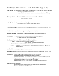 Basic Principles of Free Enterprise &ndash; A Level &ndash;Chapter 3/Sec. 1 (pgs