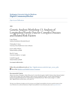 Genetic Analysis Workshop 13: Analysis of