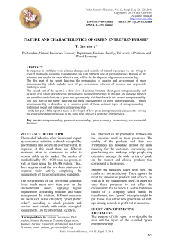 nature and characteristics of green entrepreneurship