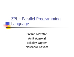 ZPL - Parallel Programming Language