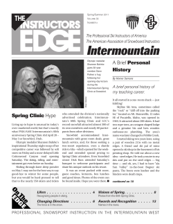 Instructor`s Edge Spring/Summer 2011 - PSIA