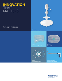 Hernia Product Guide A catalog of hernia care products