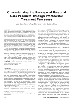 Characterizing the Passage of Personal Care Products Through