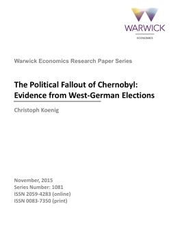 The Political Fallout of Chernobyl: Evidence from West