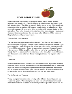 POOR COLOR VISION