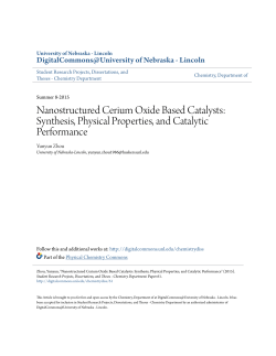 Nanostructured Cerium Oxide Based Catalysts: Synthesis, Physical