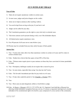 fun with jury trials