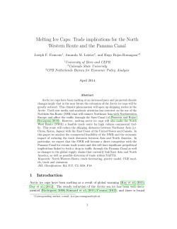 Melting Ice Caps: Trade implications for the North Western Route