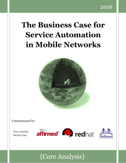 The Business Case for Service Automation in