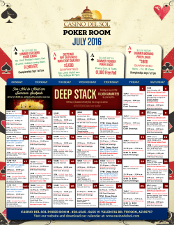 JULY 2016 - Casino Del Sol