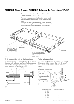 EUAZ-04 Base frame, EUAZ-05 Adjustable feet, sizes 11&ndash;53