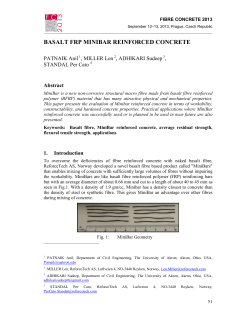 BASALT FRP MINIBAR REINFORCED CONCRETE