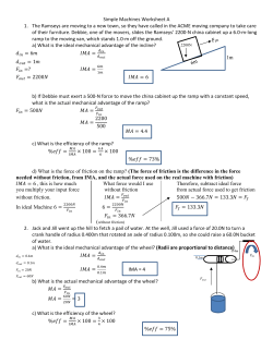 Simple Machines Problems Solutions