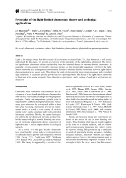 Principles of the light-limited chemostat: theory and ecological