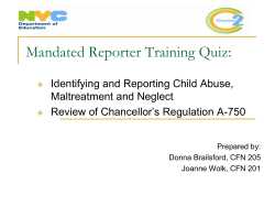 Mandated Reporter Training