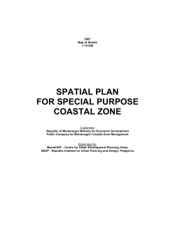 spatial plan for special purpose coastal zone