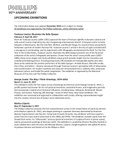 upcoming exhibitions - The Phillips Collection