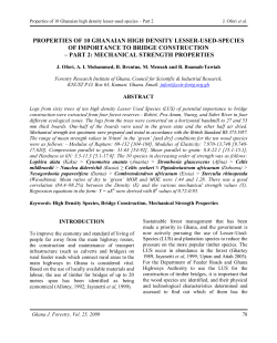 properties of 10 ghanaian high density lesser-used