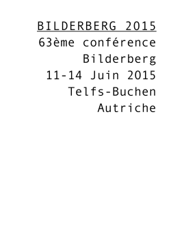 BILDERBERG 2015 63&egrave;me conf&eacute;rence Bilderberg 11