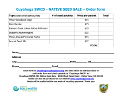 Cuyahoga SWCD - NATIVE SEED SALE &ndash; Order form