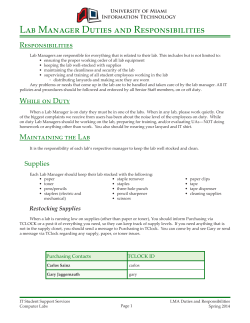 LMA Basics - University of Miami