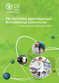 FAO/IAEA Agriculture and Biotechnology Laboratories, 8 October 2014