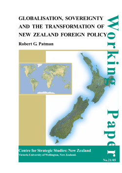 globalisation, sovereignty and the transformation of new zealand