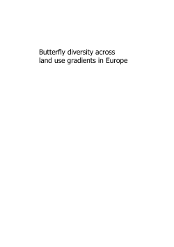 Butterfly diversity across land use gradients in Europe