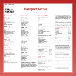 Banquet Menu