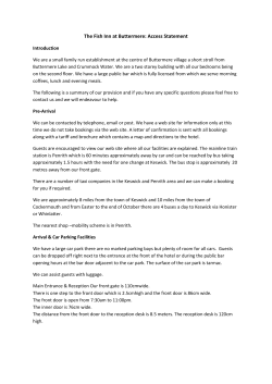 The Fish Inn at Buttermere: Access Statement