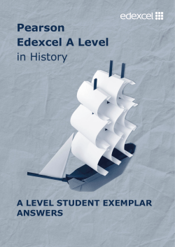 Pearson Edexcel A Level in History