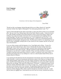 February, 1996 Lost Luggage