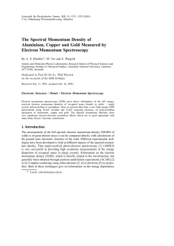 The Spectral Momentum Density of Aluminium, Copper and