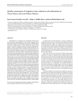 Quality assessment of irrigation water related to soil salinization in