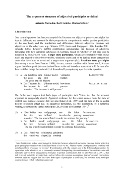 The argument structure of adjectival participles final 15