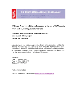 EAP345: A survey of the endangered archives of St Vincent, West