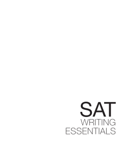 SAT Writing Essentials - Scoala Stefan cel Mare Focsani, scoala de