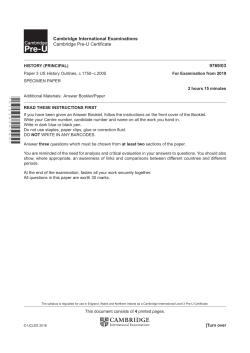 2019 Specimen Paper 3 - Cambridge International Examinations