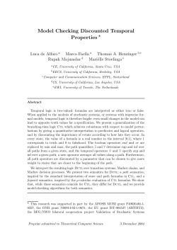 Model Checking Discounted Temporal Properties