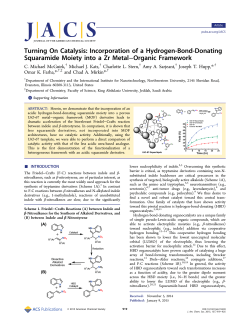 Turning On Catalysis: Incorporation of a Hydrogen-Bond