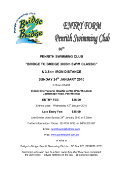 3.8km IRON DISTANCE SUNDAY 24 JANUARY 2010