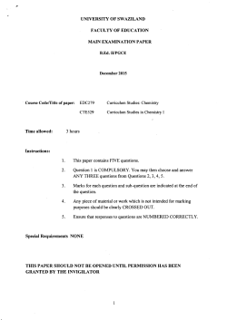 EDC 279 - UNISWA Library - University of Swaziland