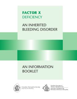Factor X Deficiency