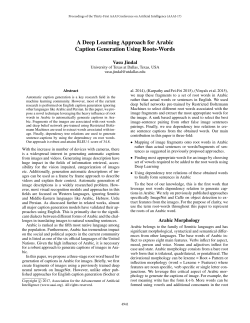A Deep Learning Approach for Arabic Caption Generation Using