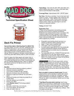 Deck Fix Primer - Mad Dog Paint Products