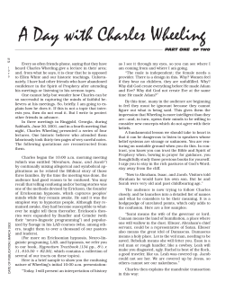 A Day with Charles Wheeling