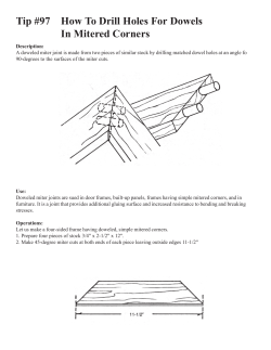 Tip #97 How To Drill Holes For Dowels In Mitered Corners